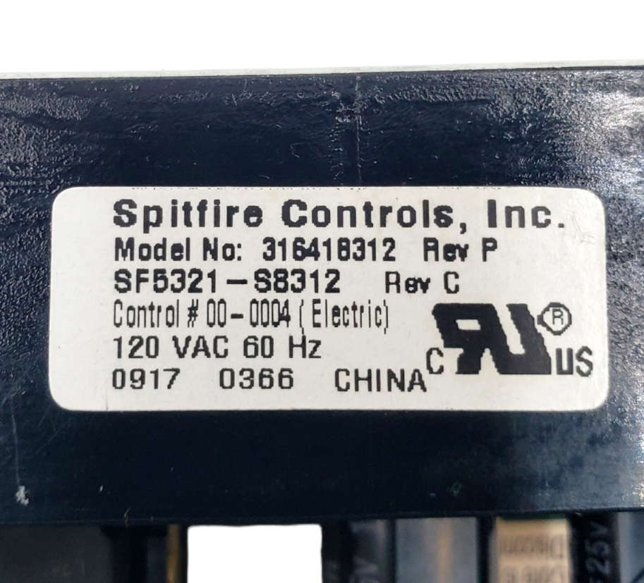 Genuine Frigidaire Range Control 316418312 Same Day Shipping & 60 Days Warranty.