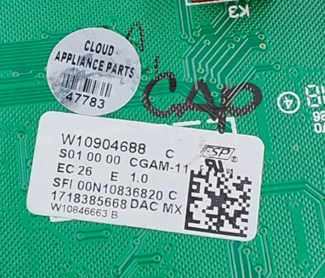Genuine Whirlpool Range Control Board W10904688 Same Day Ship & 60 Days Warranty