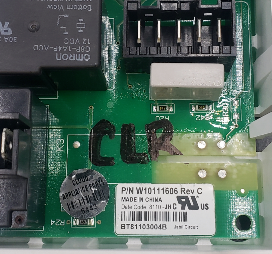 Genuine Whirlpool Dryer Control Board  W10111606 Same Day Ship *60 Days Warranty