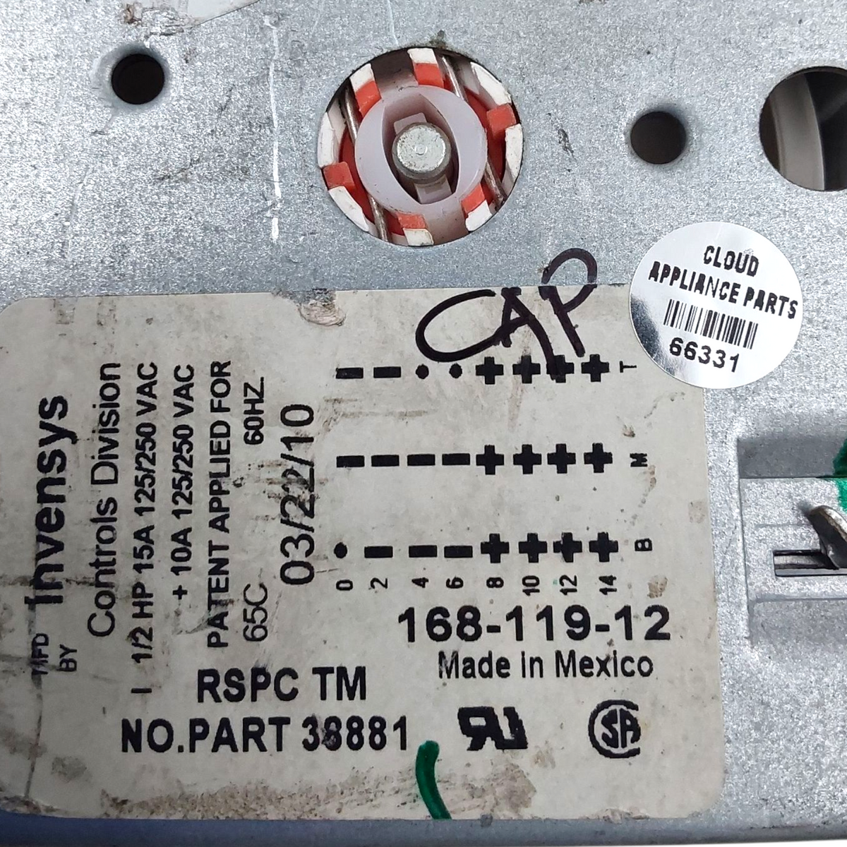 Whirlpool Genuine Washer Timer Assembly 38881 *Same Day Ship & 60 Days Warranty*