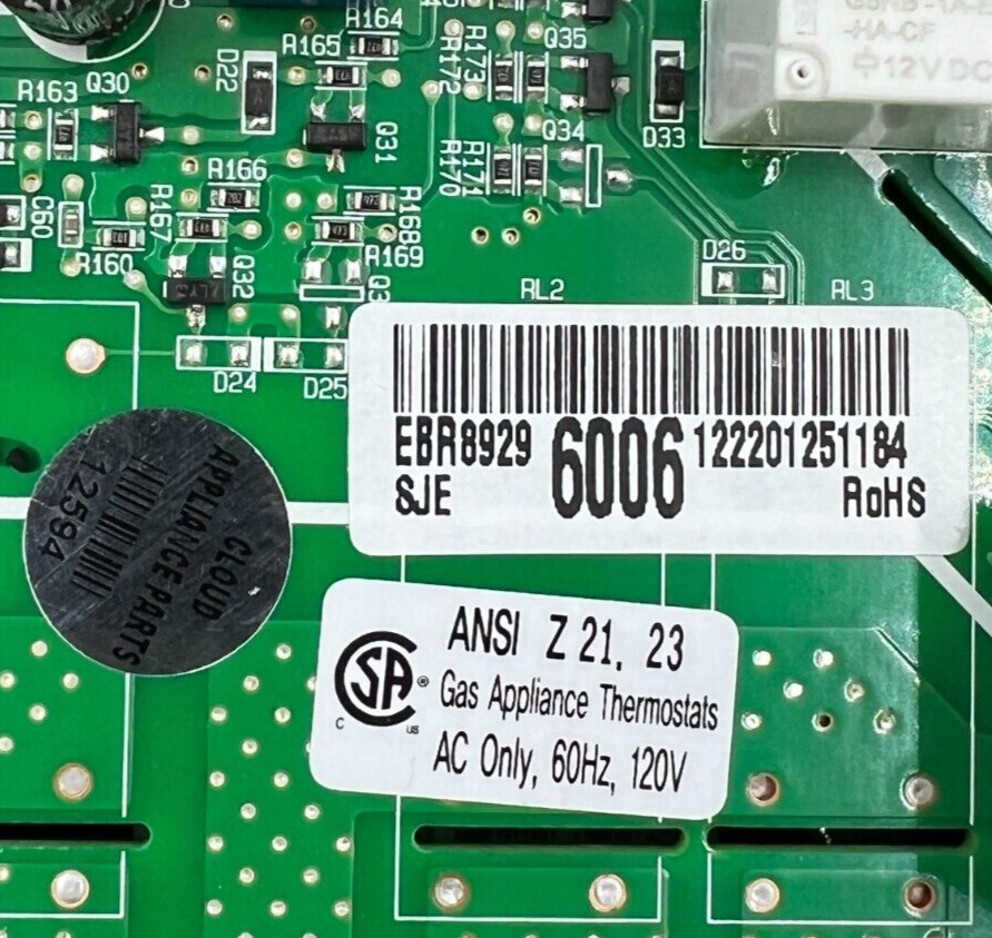 OEM LG Oven Range Control Board EBR89296006 Same Day Shipping & 60 Days Warranty