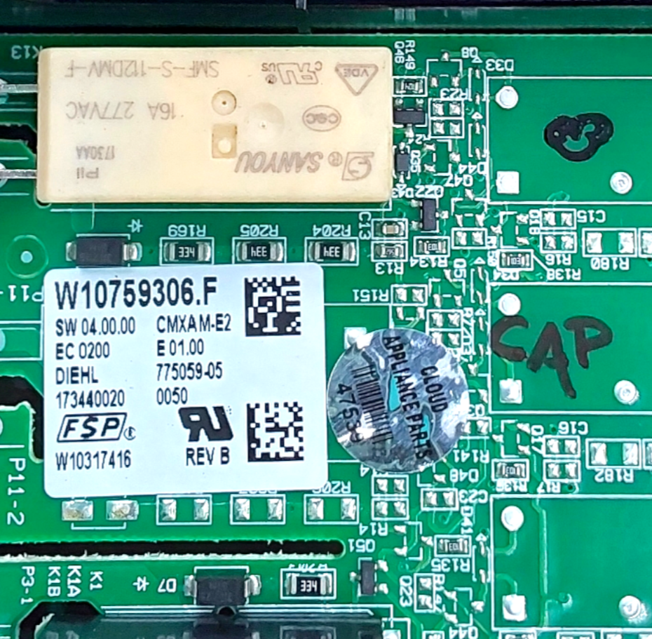 Genuine Whirlpool Range Control Board W10759306 Same Day Ship & 60 Days Warranty