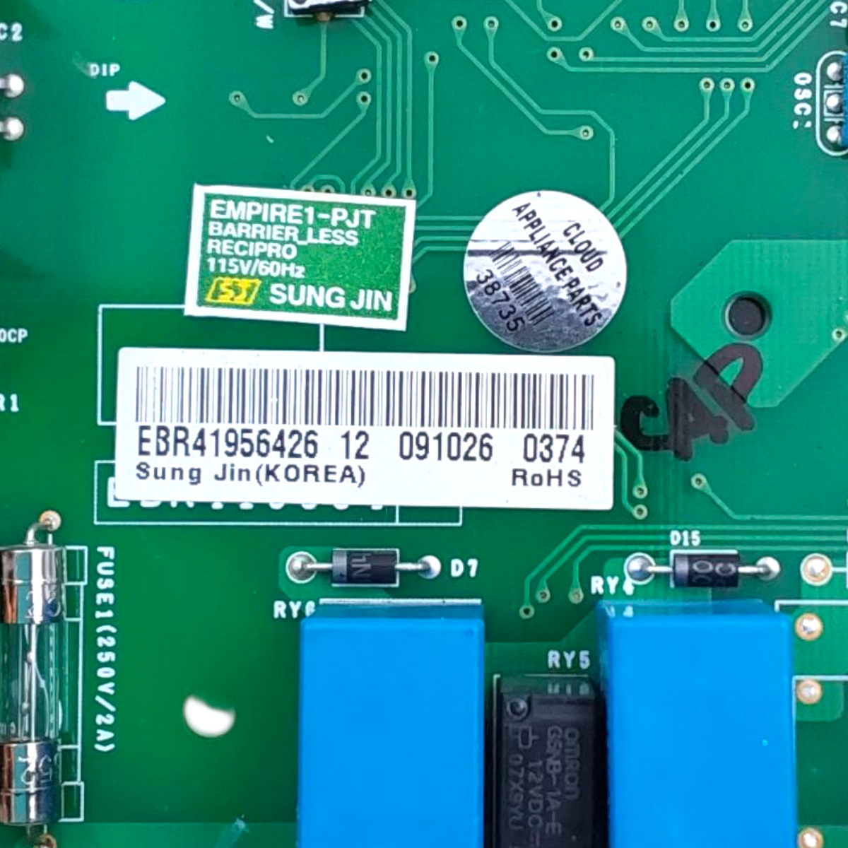 Genuine LG Fridge Control Board EBR41956426 Same Day Shipping & 60 Days Warranty