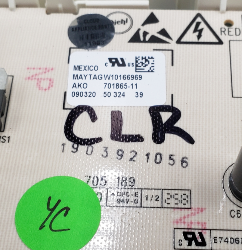 Genuine Whirlpool Range Control Board W10166969 Same Day Ship & 60 Days Warranty