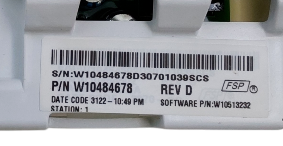 Genuine Whirlpool Washer Control Board W10484678 Same Day Ship &60 Days Warranty