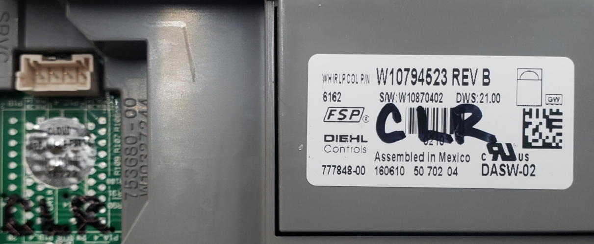Genuine Whirlpool Dishwasher Board W10794523 **Same Day Ship & 60 Days Warranty*