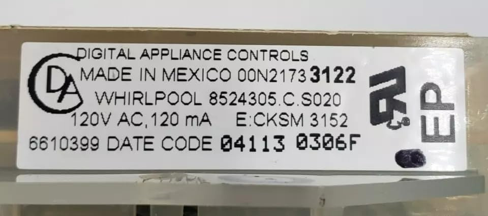 Genuine Whirlpool Oven Control Board 8524305 **Same Day Ship & 60 Days Warranty*