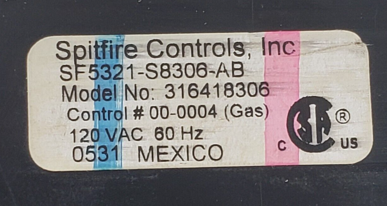 Genuine Frigidaire Range Control 316418306 Same Day Shipping & 60 Days Warranty*