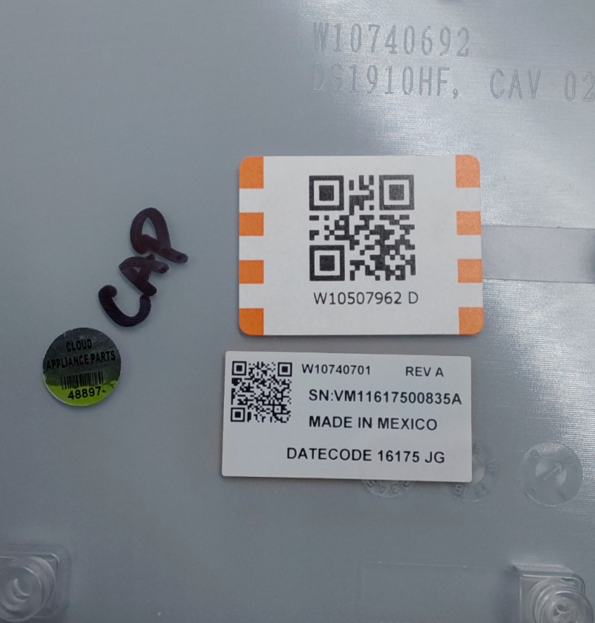 Genuine Whirlpool Dryer Control Panel W10507962 Same Day Ship & 60 Days Warranty