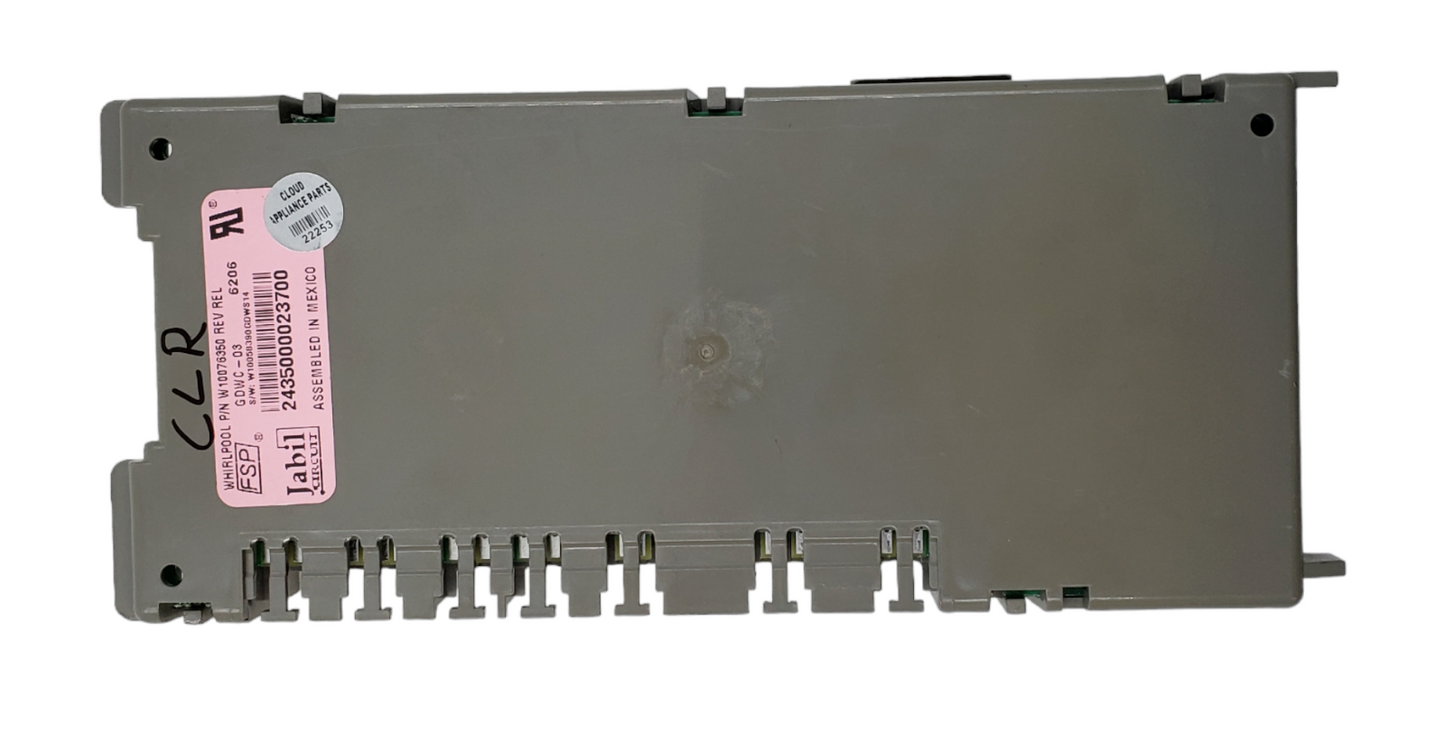 Genuine Whirlpool Dishwasher C. Board W10076350 Same Day Ship & 60 Days Warranty