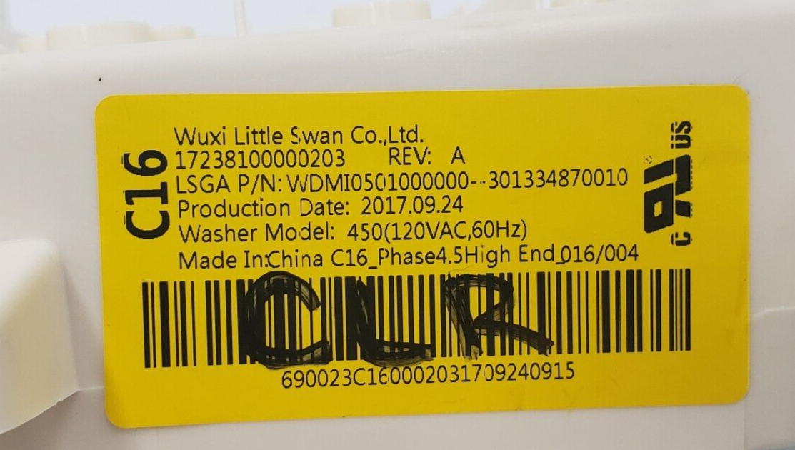 Genuine GE Washer Control Board 17238100000203 Same Day Ship & *60 Days Warranty