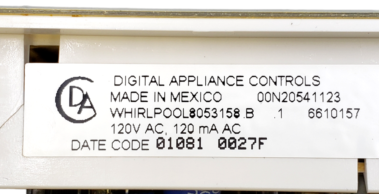 Genuine Whirlpool Range Control Board 8053158 *Same Day Ship & 60 Days Warranty*
