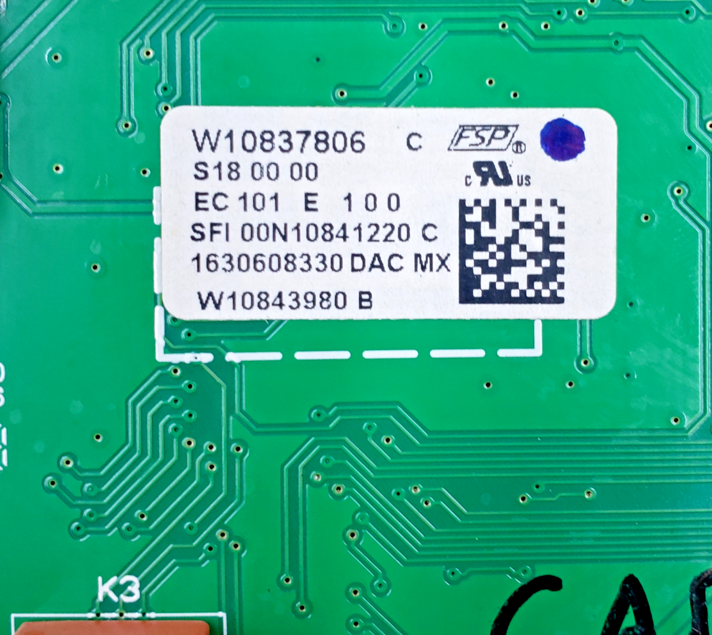 Genuine Whirlpool Range Control Board W10837806 Same Day Ship & 60 Days Warranty