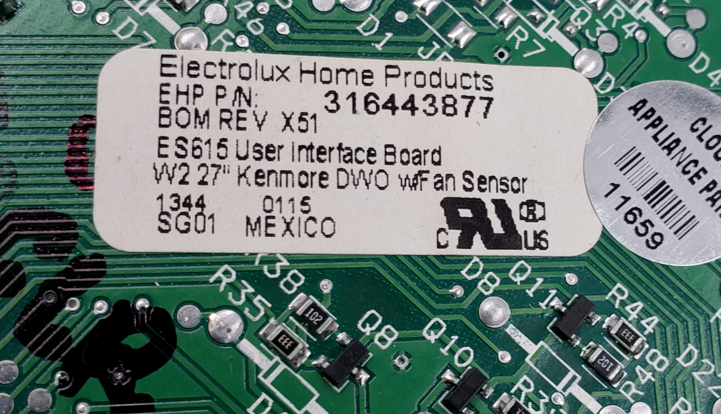 Genuine Frigidaire Oven Control Board 316443877 Same Day Ship & 60 Days Warranty