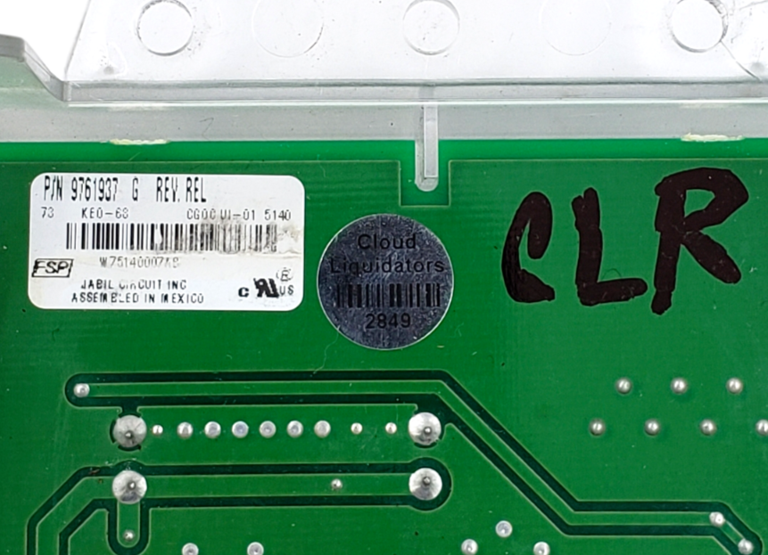 Genuine Whirlpool Range Control Board 9761937 *Same Day Ship & 60 Days Warranty*