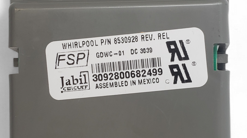 Whirpool OEM Dishwasher Control Board 8530928 *Same Day Ship & 60 Days Warranty*