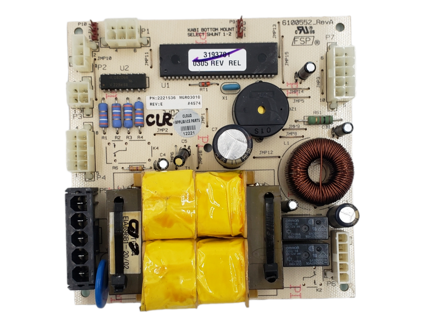 Genuine Whirlpool Refrigerator Control 2221536 *Same Day Ship & 60 Days Warranty