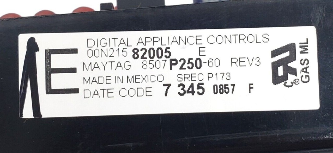 Genuine Whirlpool Range Control 8507P250-60 Same Day Shipping & 60 Days Warranty