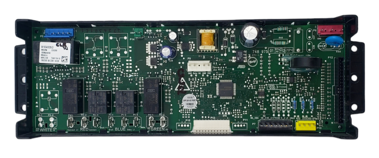 Genuine Whirlpool Range Control Board W10340326 Same Day Ship & 60 Days Warranty