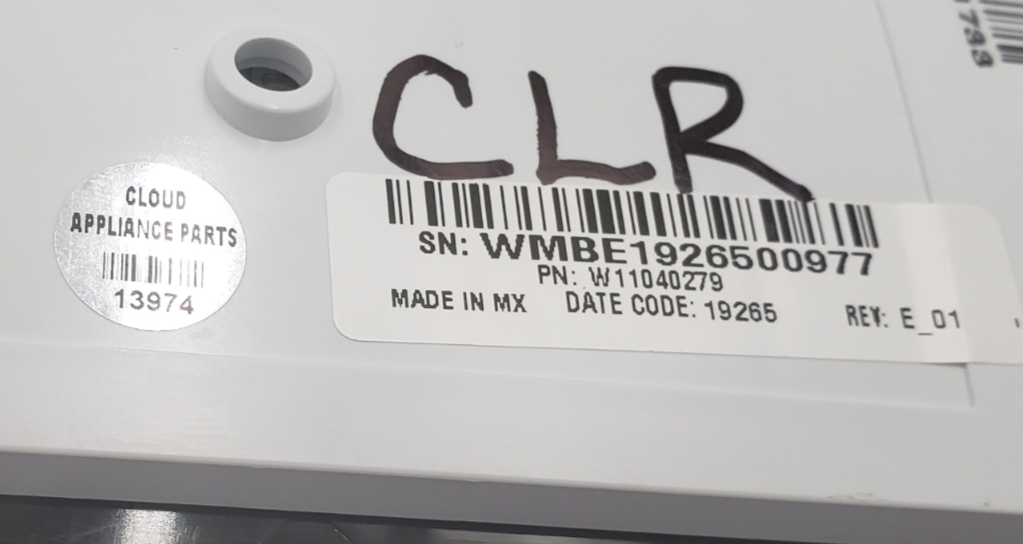Genuine Whirlpool Washer Control W11040279 Same Day Shipping & *60 Days Warranty