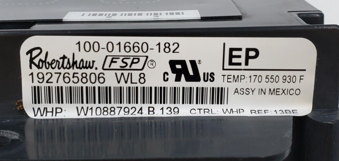 Genuine Whirlpool Range Control Board W10887924 Same Day Ship & 60 Days Warranty