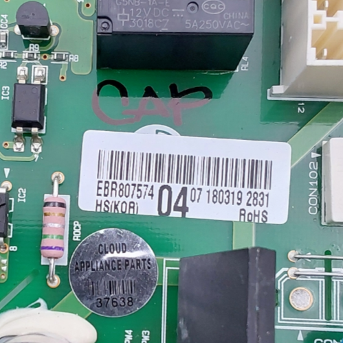Genuine LG Fridge Control Board EBR80757404 Same Day Shipping & 60 Days Warranty