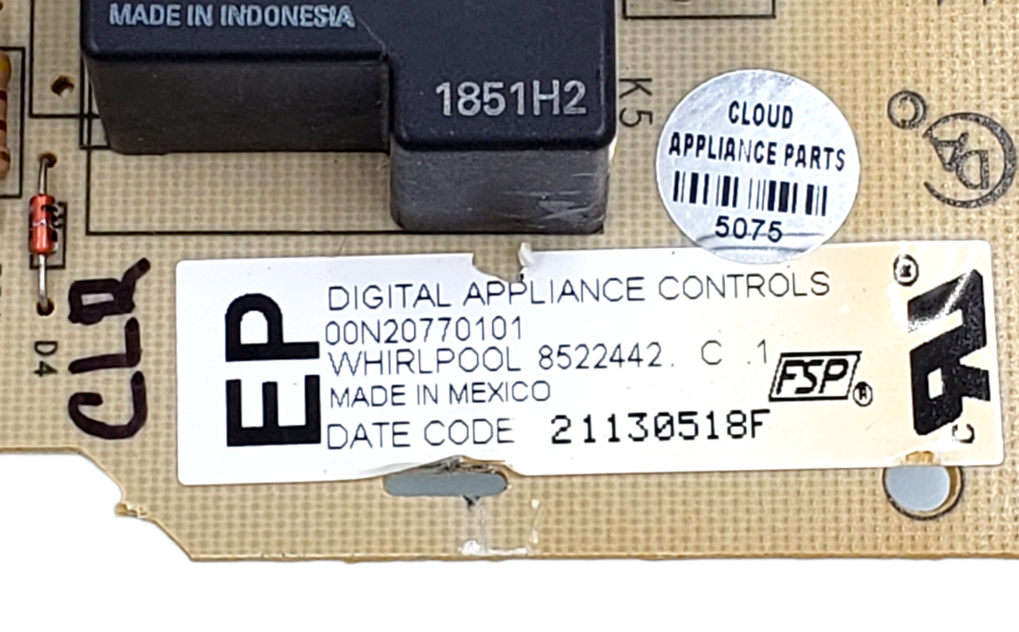 Genuine Whirlpool Range Control Board 8522442 *Same Day Ship & 60 Days Warranty*