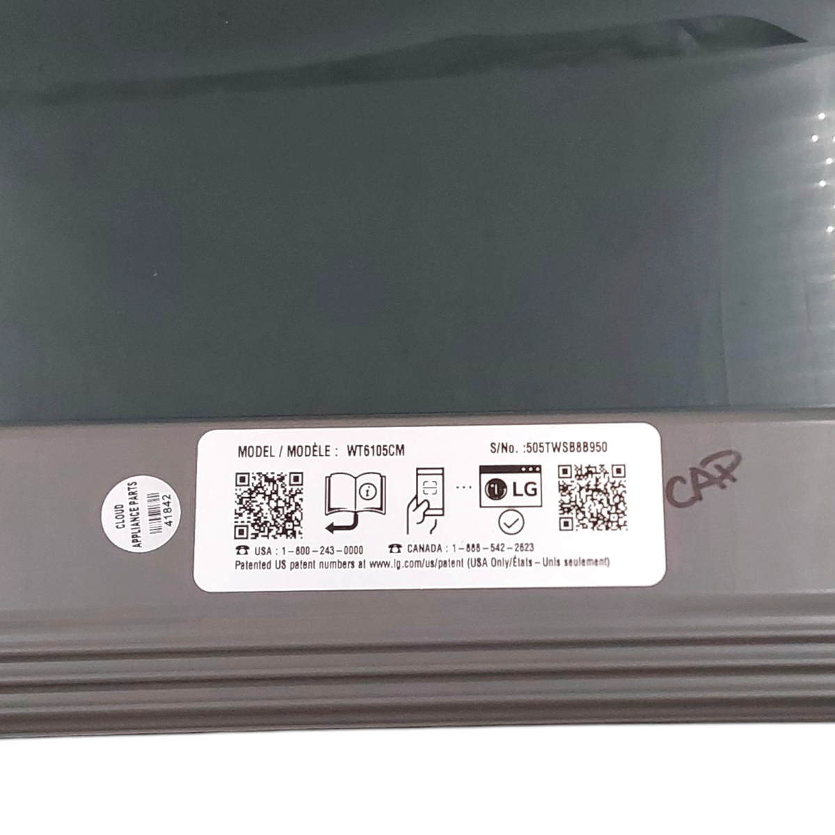 LG Genuine Washer Lid Assembly AFG73629726 Same Day Shipping & 60 Days Warranty*
