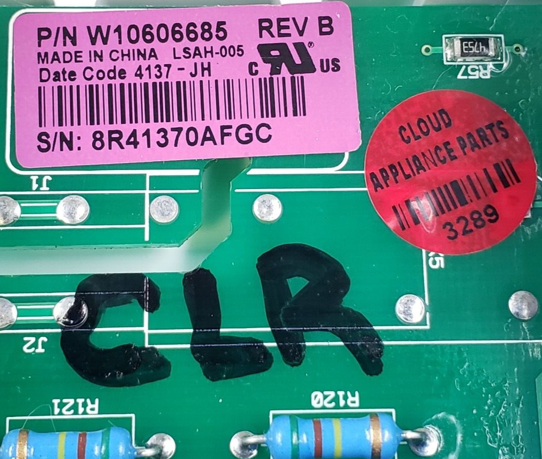 Genuine Whirlpool Dryer Control Board W10606685 Same Day Ship & 60 Days Warranty