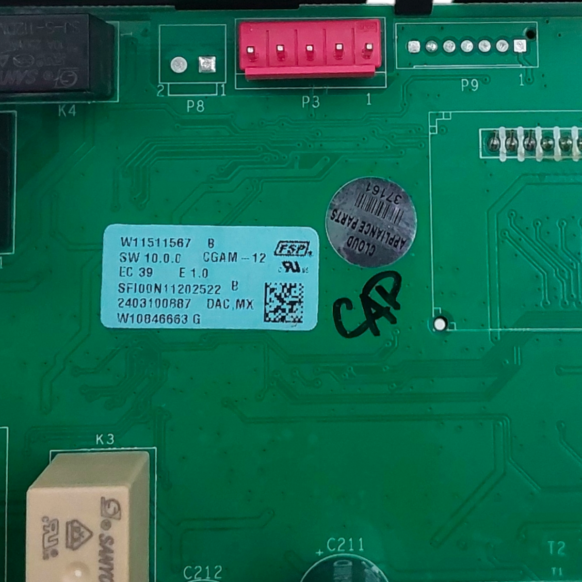 Genuine Whirlpool Range Control Board W11511567 Same Day Ship & 60 Days Warranty