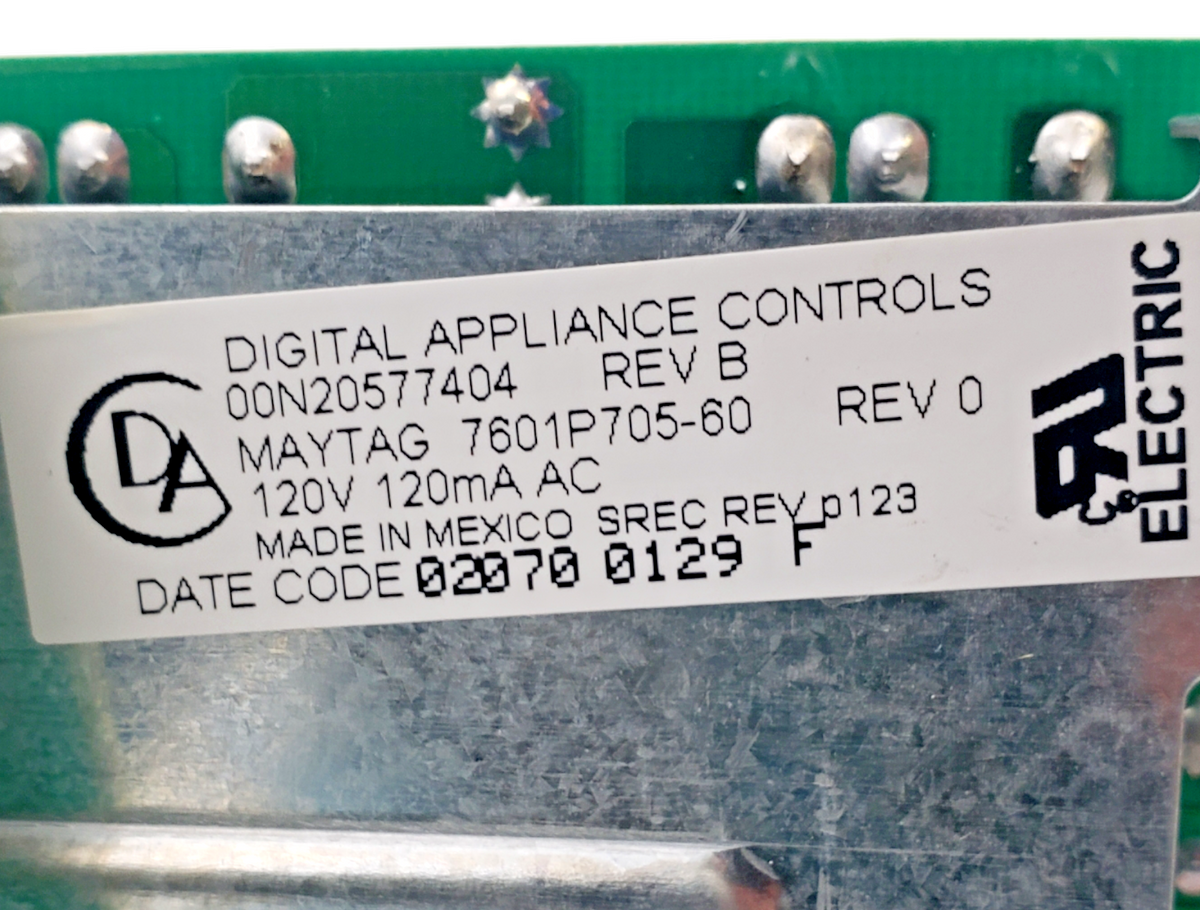 OEM Whirlpool Range Control Board 7601P705-60 *Same Day Ship & 60 Days Warranty*