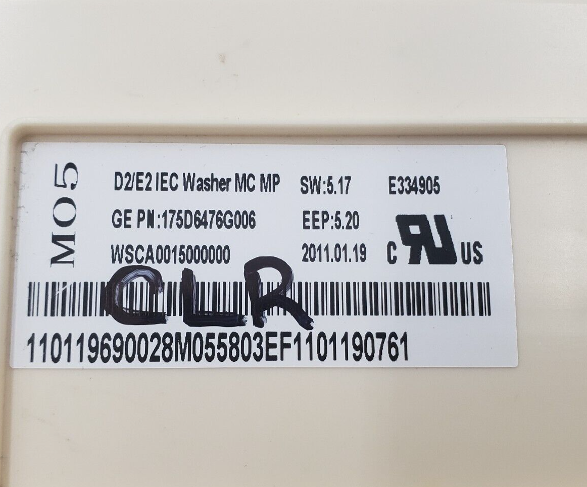 Genuine GE Washer Control Board 175D6476G006 Same Day Ship & **60 Days Warranty*