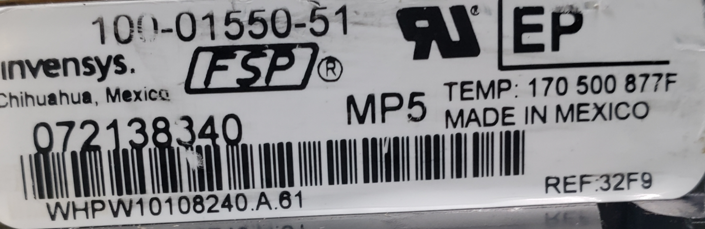 Genuine Whirlpool Range Control Board W10108240 Same Day Ship & 60 Days Warranty