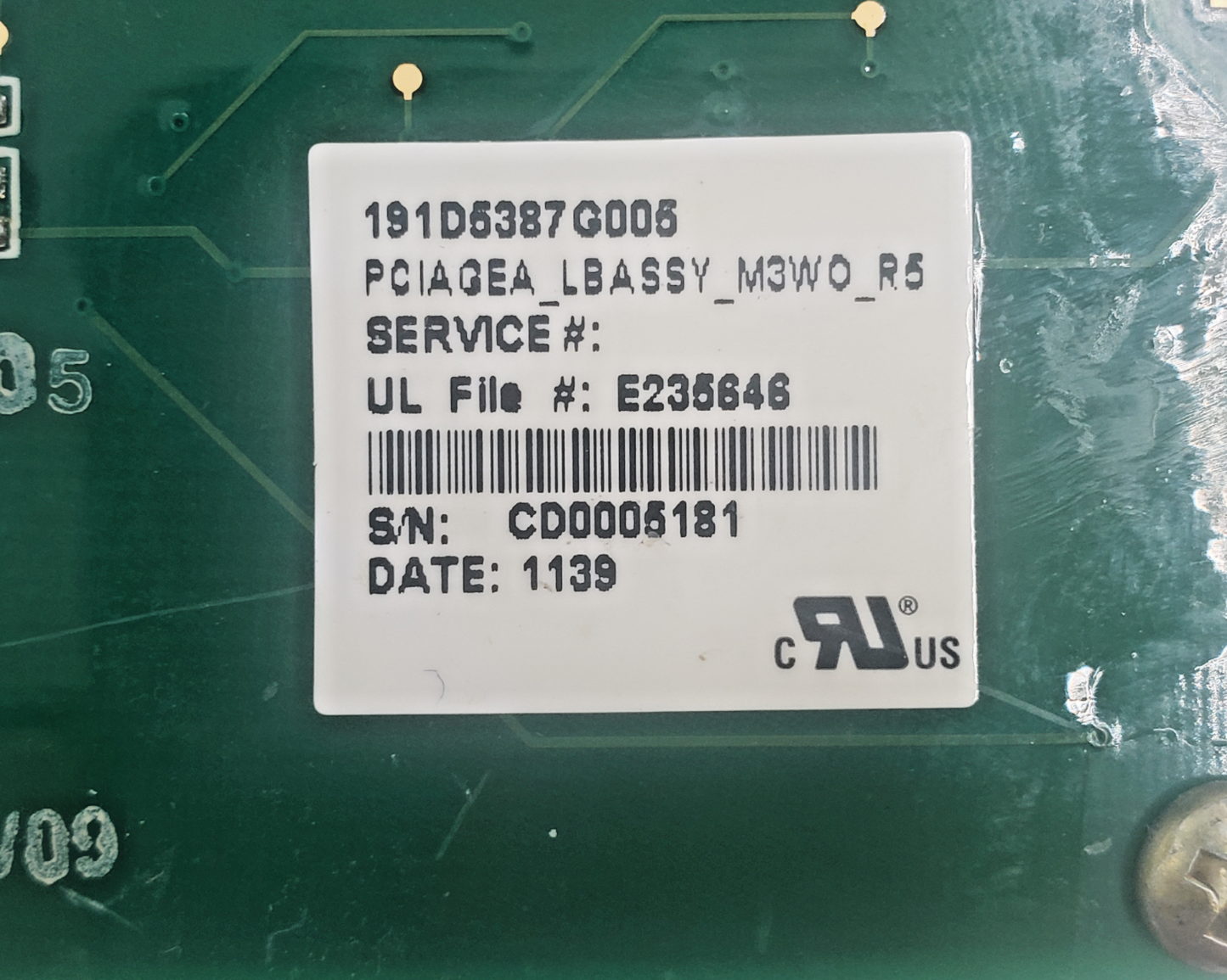 Genuine GE Range Control Board 191D5387G005 Same Day Shipping & 60 Days Warranty
