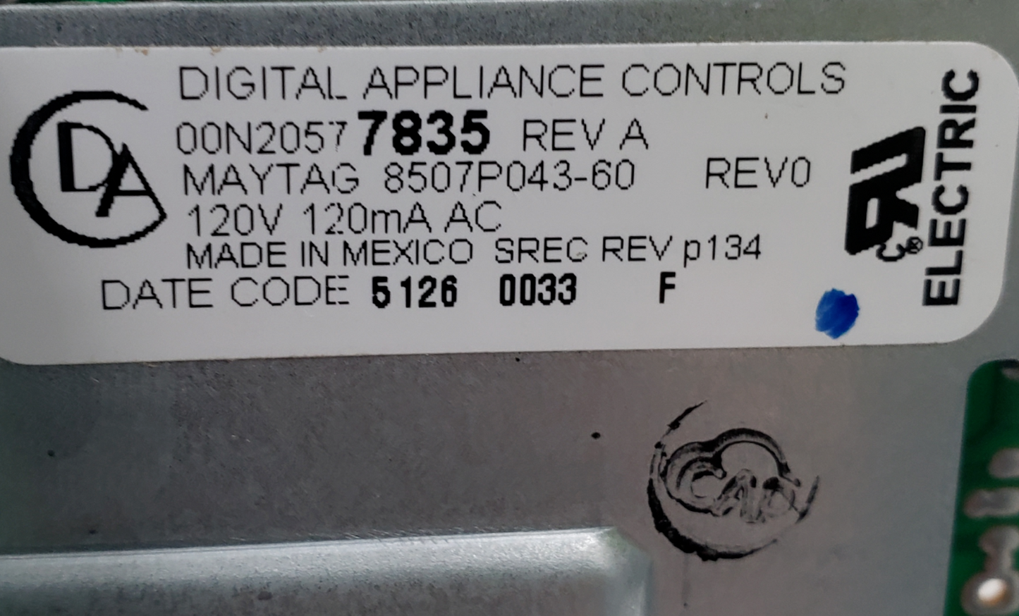 OEM Whirlpool Range Control Board 8507P043-60 *Same Day Ship & 60 Days Warranty*