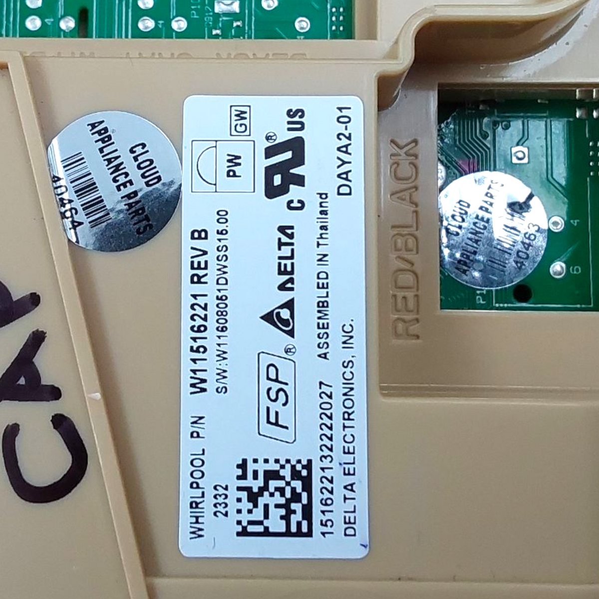OEM Whirlpool Dishwasher Board W11516221  *Same Day Shipping & 60 Days Warranty*