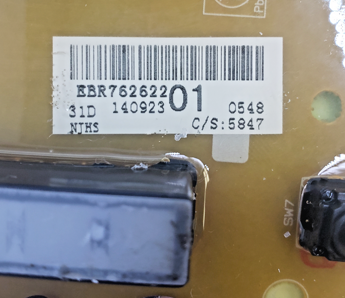 Genuine LG Washer Control Board EBR76262201 Same Day Shipping & 60 Days Warranty