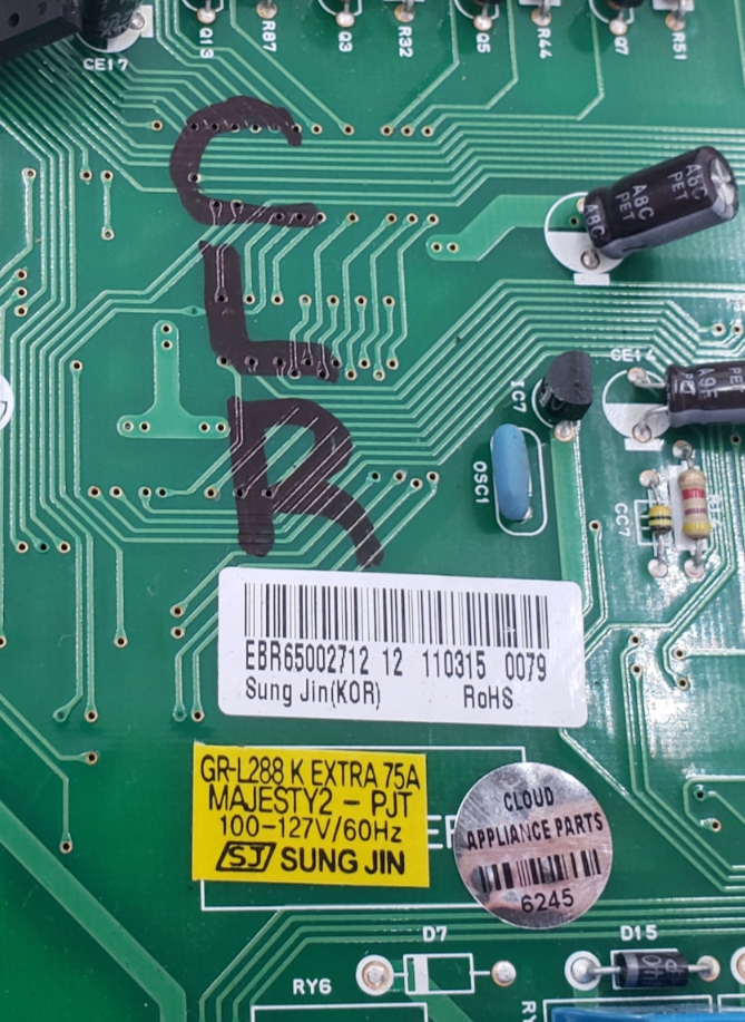 Genuine LG Refrigerator Control EBR65002712 Same Day Shipping & 60 Days Warranty
