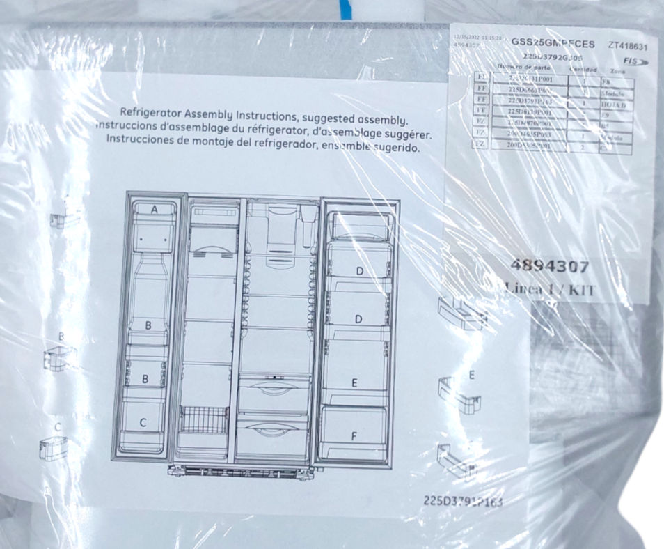 New GE Refrigerator Door Bin Kit 225D3792G305 *Same Day Ship & 60 Days Warranty*