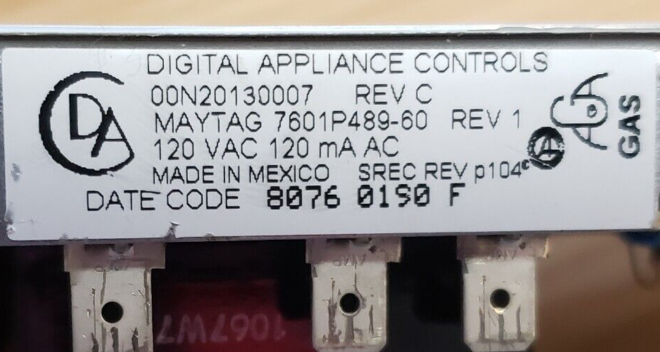 Genuine Maytag Oven Control Board 7601P489-60 *Same Day Ship & 60 Days Warranty*