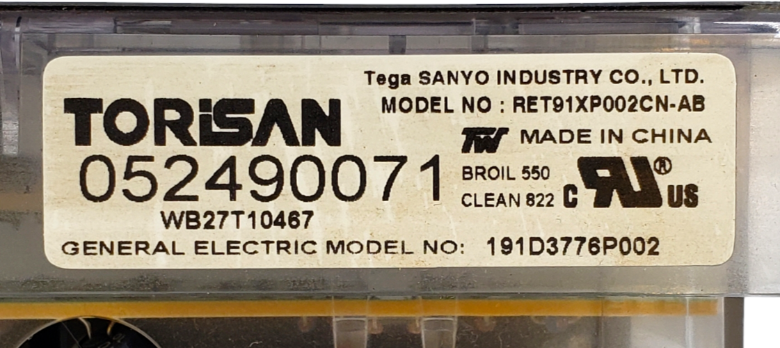 Genuine GE Range Control Board 191D3776P002 Same Day Shipping & 60 Days Warranty