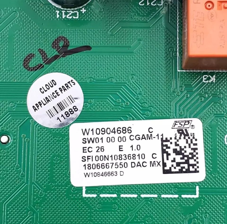 Whirlpool Genuine Oven Control Board W10904686  Same Day Ship & 60 Days Warranty