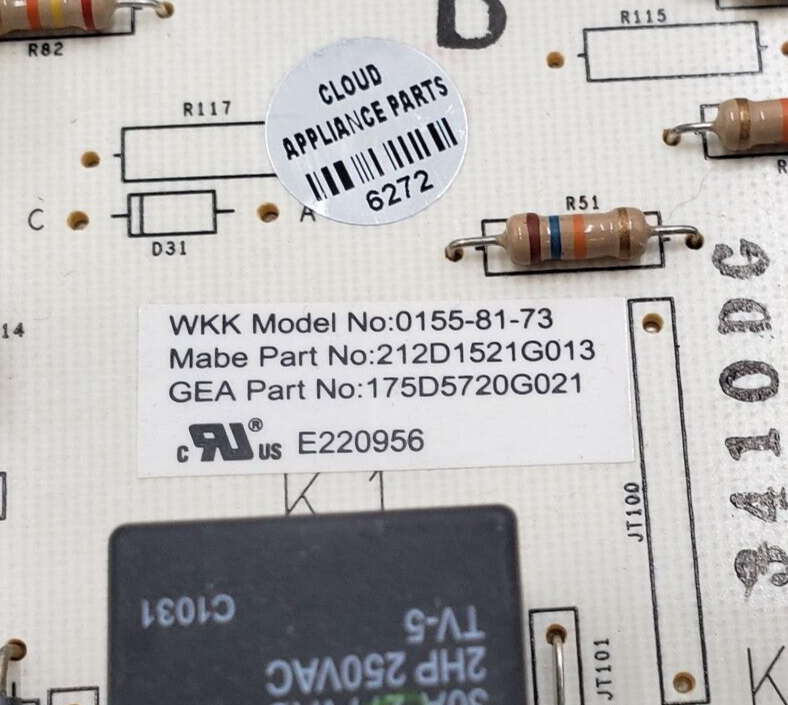 Genuine GE Dryer Control Board 212D1521G013 Same Day Shipping & 60 Days Warranty