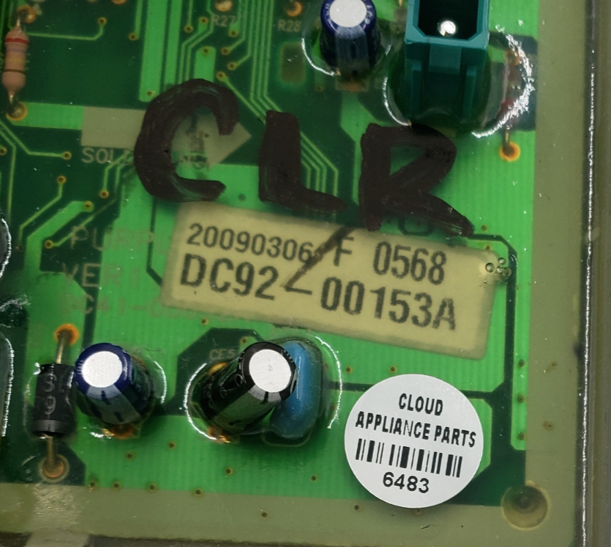 Genuine Samsung Dryer Control Board DC92-00153A Same Day Ship & 60 Days Warranty