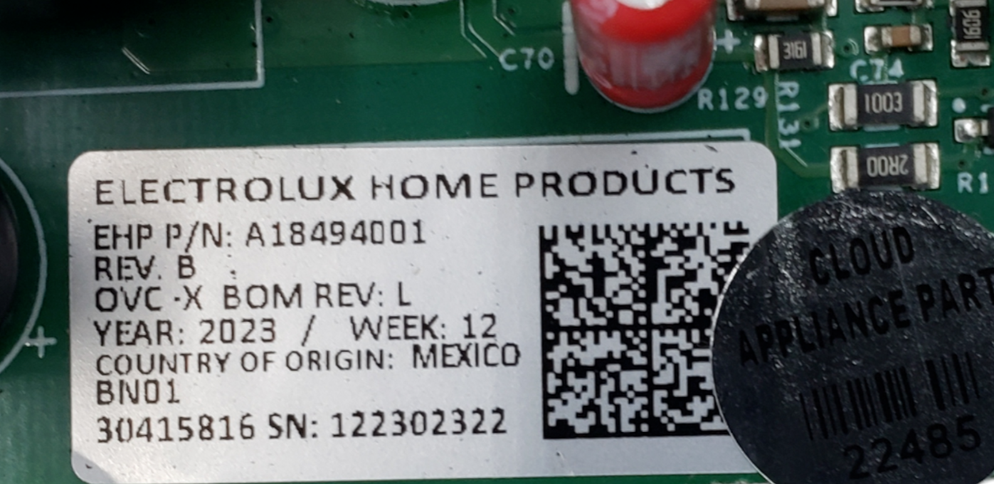 Genuine Frigidaire Oven Control Board A18494001 Same Day Ship & 60 Days Warranty