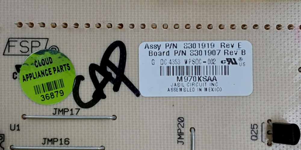 Genuine Whirlpool Range Control Board 8301919 *Same Day Ship & 60 Days Warranty*