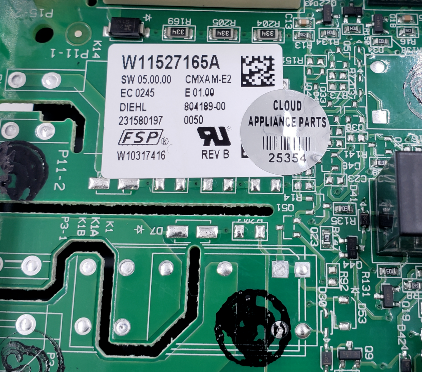 Genuine Range Control Board Whirlpool W11527165 Same Day Ship & 60 Days Warranty