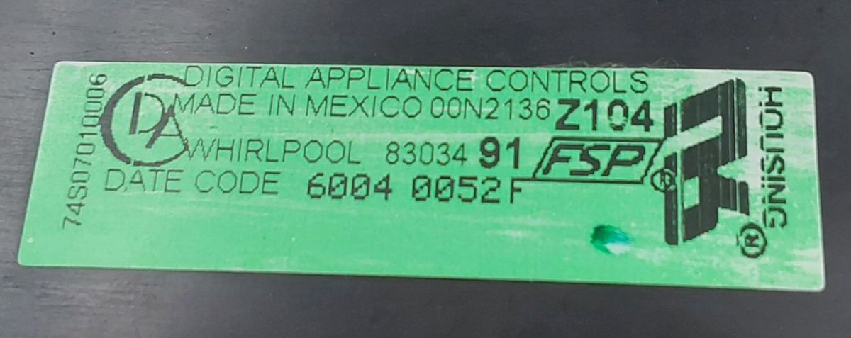 Whirlpool Genuine Oven Control Board 8303491 *Same Day Ship & 60 Days Warranty**