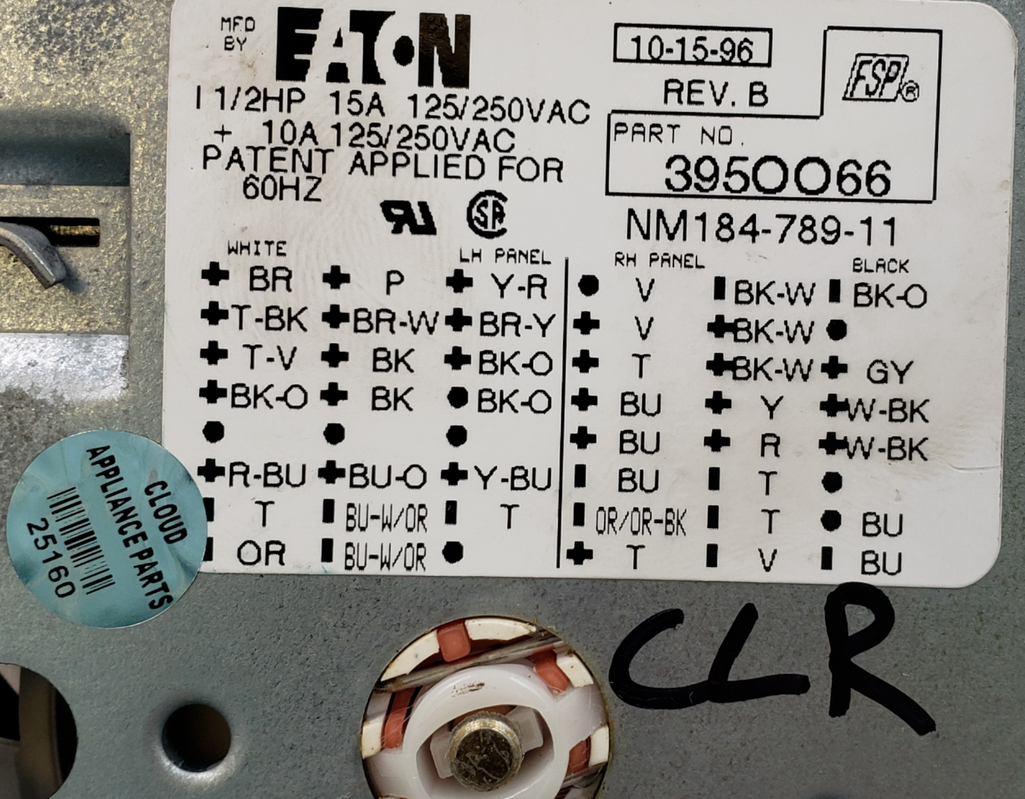 Genuine Whirlpool Timer Assembly 3950066 **Same Day Shipping & 60 Days Warranty*
