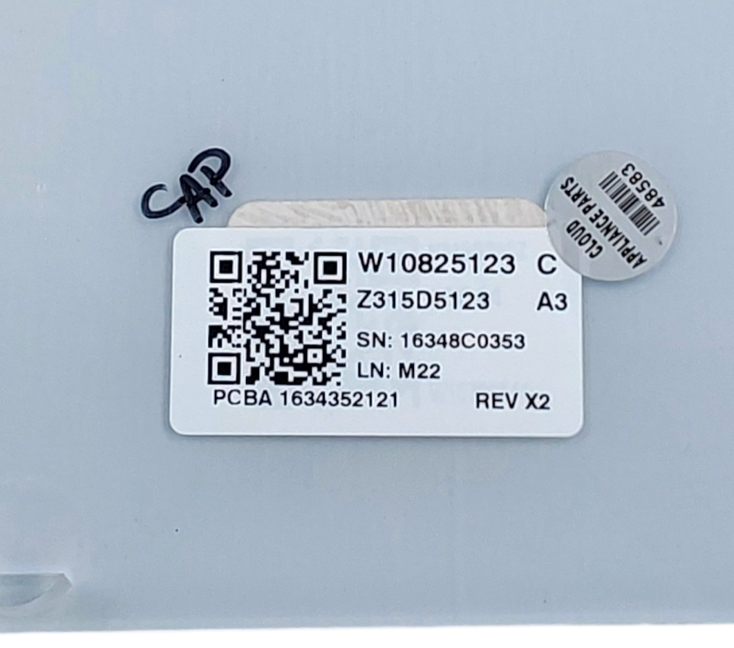 Genuine Whirlpool Dryer Control Panel W10825123 Same Day Ship & 60 Days Warranty